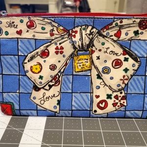 New Brighton Tom Clancy Love Sparkle Tote D30228 Canvas Bag Cat Dog Bow Heart